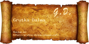 Grutka Dalma névjegykártya